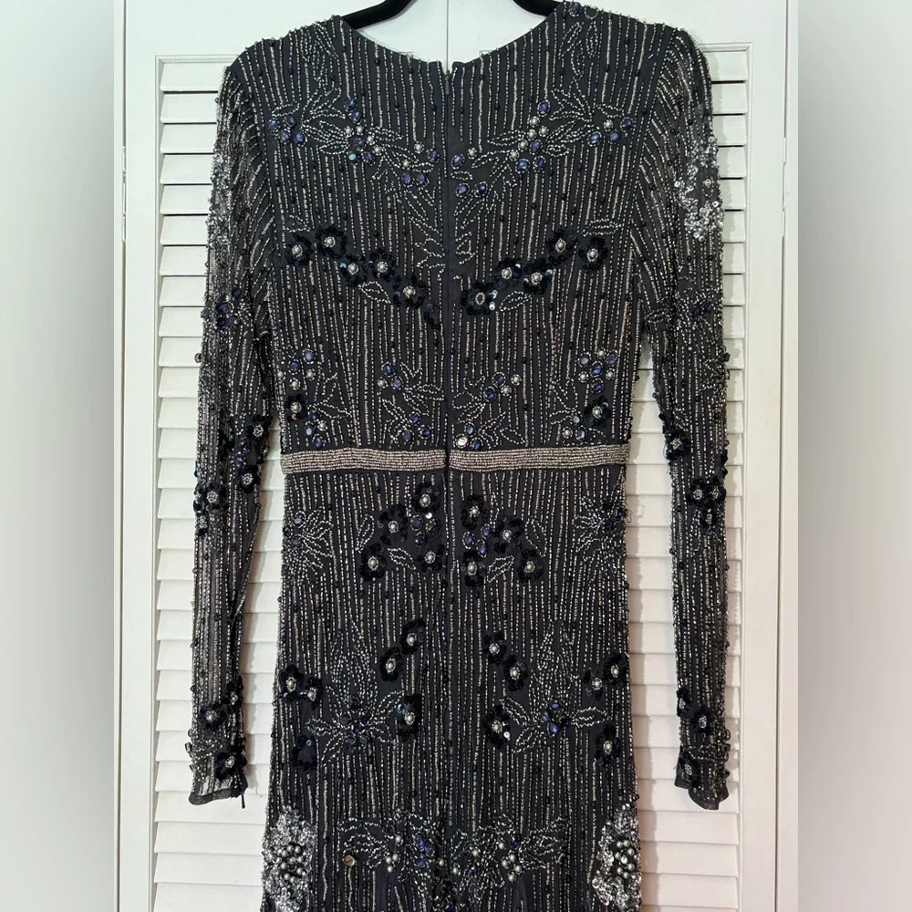 NWT Mac Duggal Sample One Of !! Embellished Long Sleeve Gown 2 - Picture 10 of 16